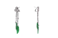 Paio orecchini pendenti con diamanti e pietre - Asta Preziosi