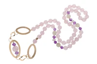 Rajola, collana con quarzi, ametiste, tormaline e pietre - Asta Preziosi
