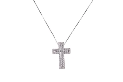 Collana e crocetta con diamanti - Asta Preziosi