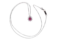 Bliss, collana con diamanti e rubino - Asta Preziosi