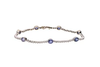 Bracciale con diamanti e pietre blu - Asta Preziosi