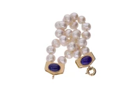 Bracciale con perle coltivate d'acqua dolce e lapislazzuli - Asta Preziosi