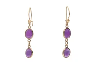Paio di orecchini con ametiste - Asta Preziosi