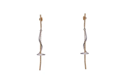 Paio di orecchini pendenti - Asta Preziosi
