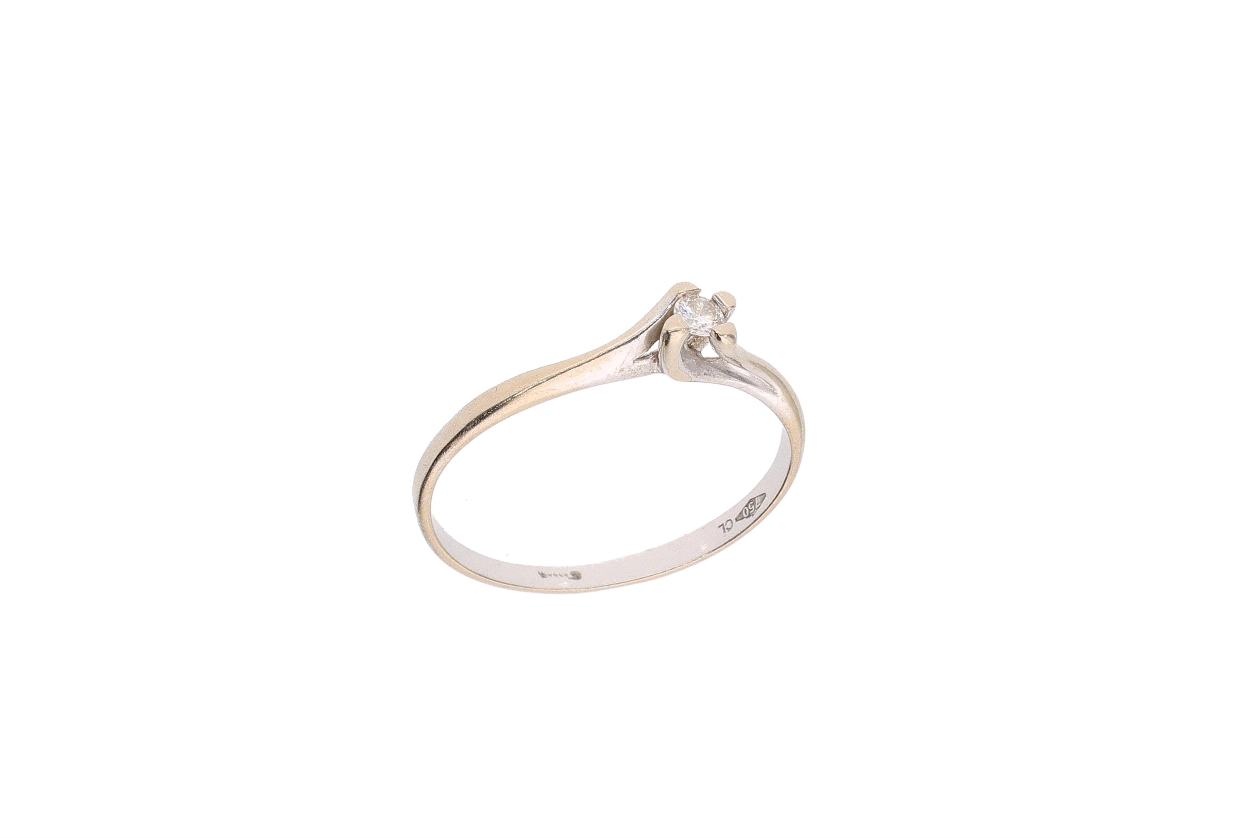 Anello con diamante - Asta Preziosi