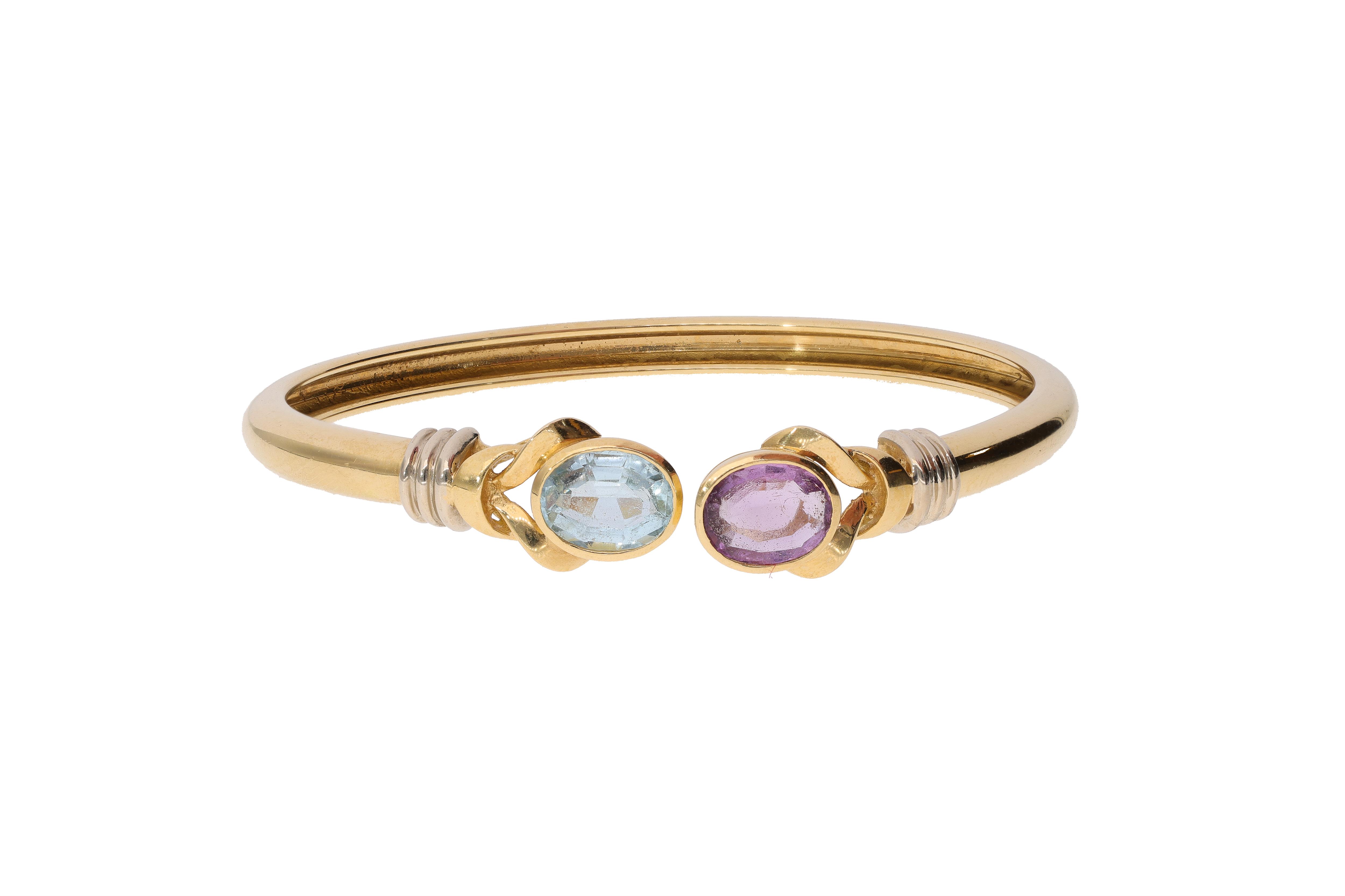 Bracciale con topazio e ametista - Asta Preziosi