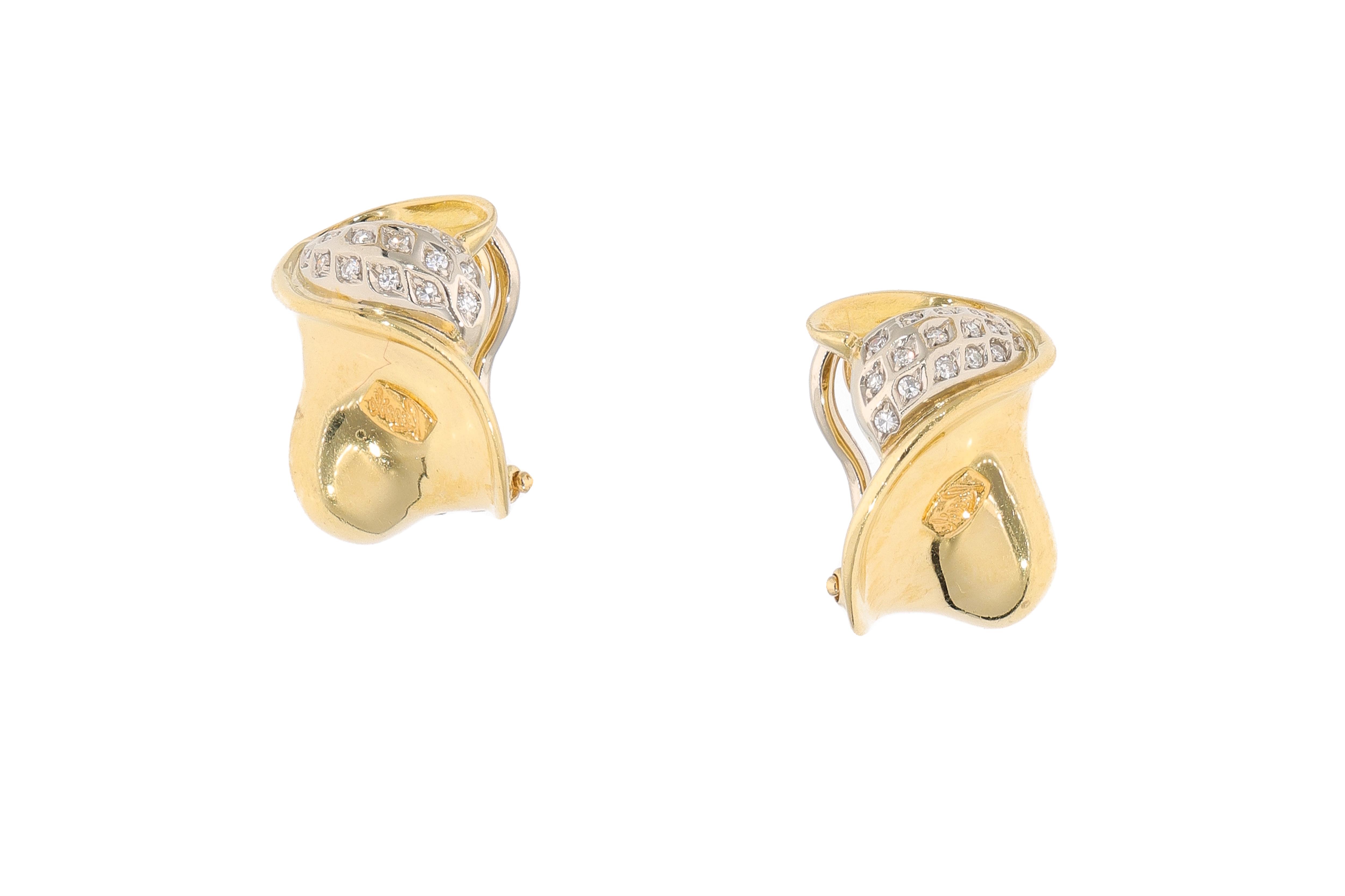 Recarlo, paio di orecchini con diamanti - Asta Preziosi