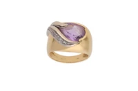 Anello con diamanti e ametista - Asta Preziosi