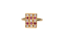 Anello con diamanti, rubini e pietre - Asta Preziosi