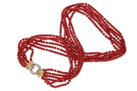 Collana di pietre e diamanti - Asta Preziosi