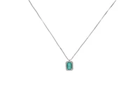 Collana e pendente con diamanti e smeraldo - Asta Preziosi