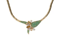 Collier con smeraldi, diamanti e diamanti colorati - Asta Preziosi