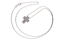 Collier e crocetta con diamanti - Asta Preziosi