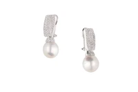 Orecchini con perle Mari del Sud e diamanti - Asta Preziosi