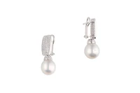 Orecchini con perle Mari del Sud e diamanti - Asta Preziosi