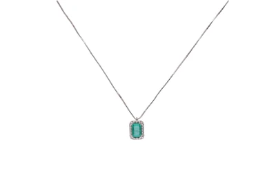 Collana e pendente con diamanti e smeraldo - Asta Preziosi