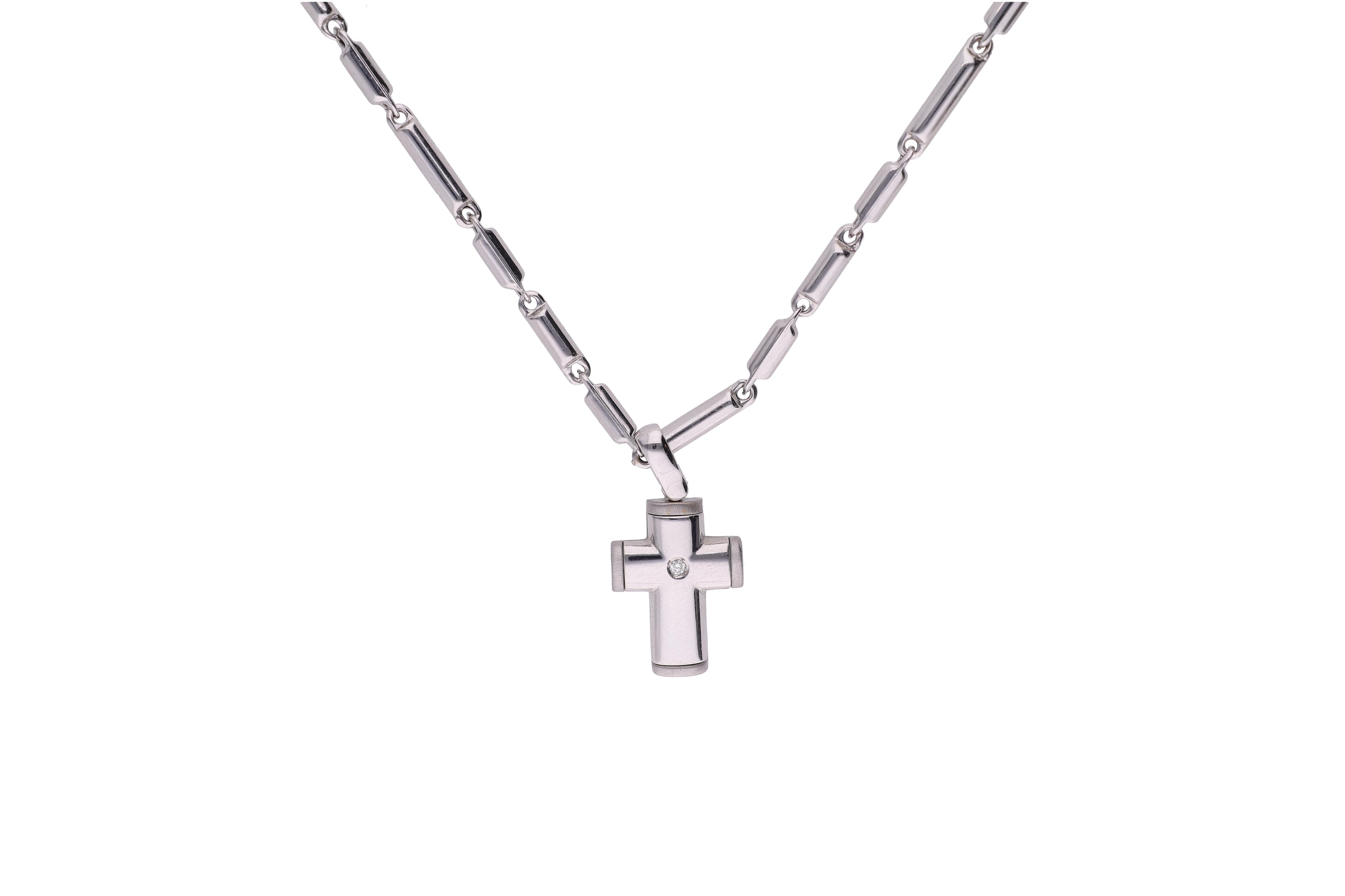 Collana e pendente con piccolo diamante - Asta Preziosi