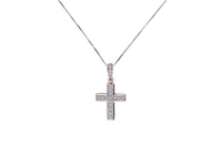 Collana e crocetta con diamanti - Asta Presiosi