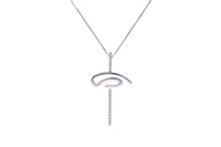 Collana e pendente a forma di croce con diamanti - Asta Presiosi