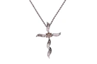 Collana e pendente a forma di croce con diamanti - Asta Presiosi