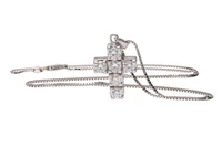 Collana e pendente a forma di croce con diamanti - Asta Presiosi