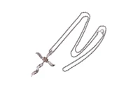 Collana e pendente a forma di croce con diamanti - Asta Presiosi