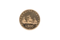 Medaglia Lire 500 Bandiere controvento - Asta Presiosi