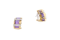 Orecchini con diamanti e pietre viola - Asta Presiosi