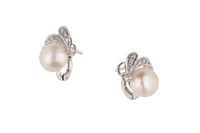 Paio di orecchini con diamanti e perle coltivate - Asta Presiosi