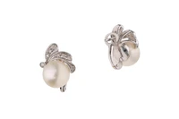 Paio di orecchini con diamanti e perle coltivate - Asta Presiosi