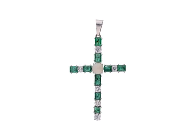 Ciondolo con smeraldi, pietra e diamanti - Asta Presiosi