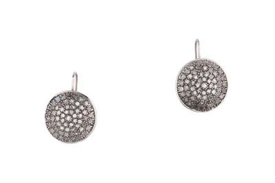 Paio di orecchini a toppa con diamanti - Asta Presiosi