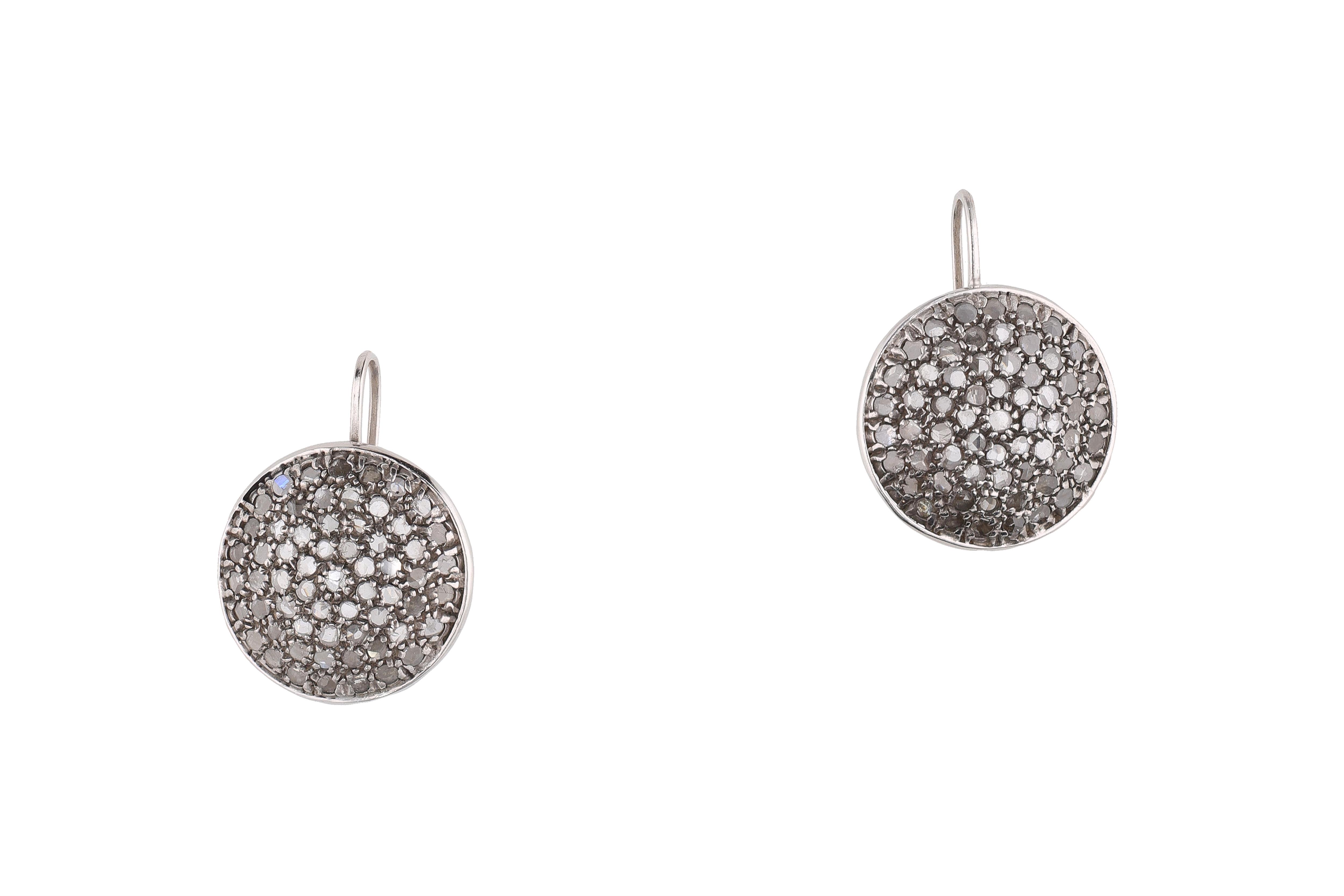 Paio di orecchini a toppa con diamanti - Asta Presiosi