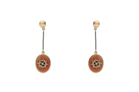 Orecchini con corallo e diamanti - Asta Preziosi