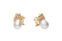 Orecchini con perle barocche e diamanti - Asta Preziosi