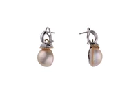 Paio orecchini con diamanti e perle mabe' - Asta Preziosi Paio orecchini con diamanti e perle mabe' - Asta Preziosi