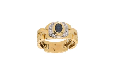 Anello con zaffiro e diamanti - Asta Preziosi