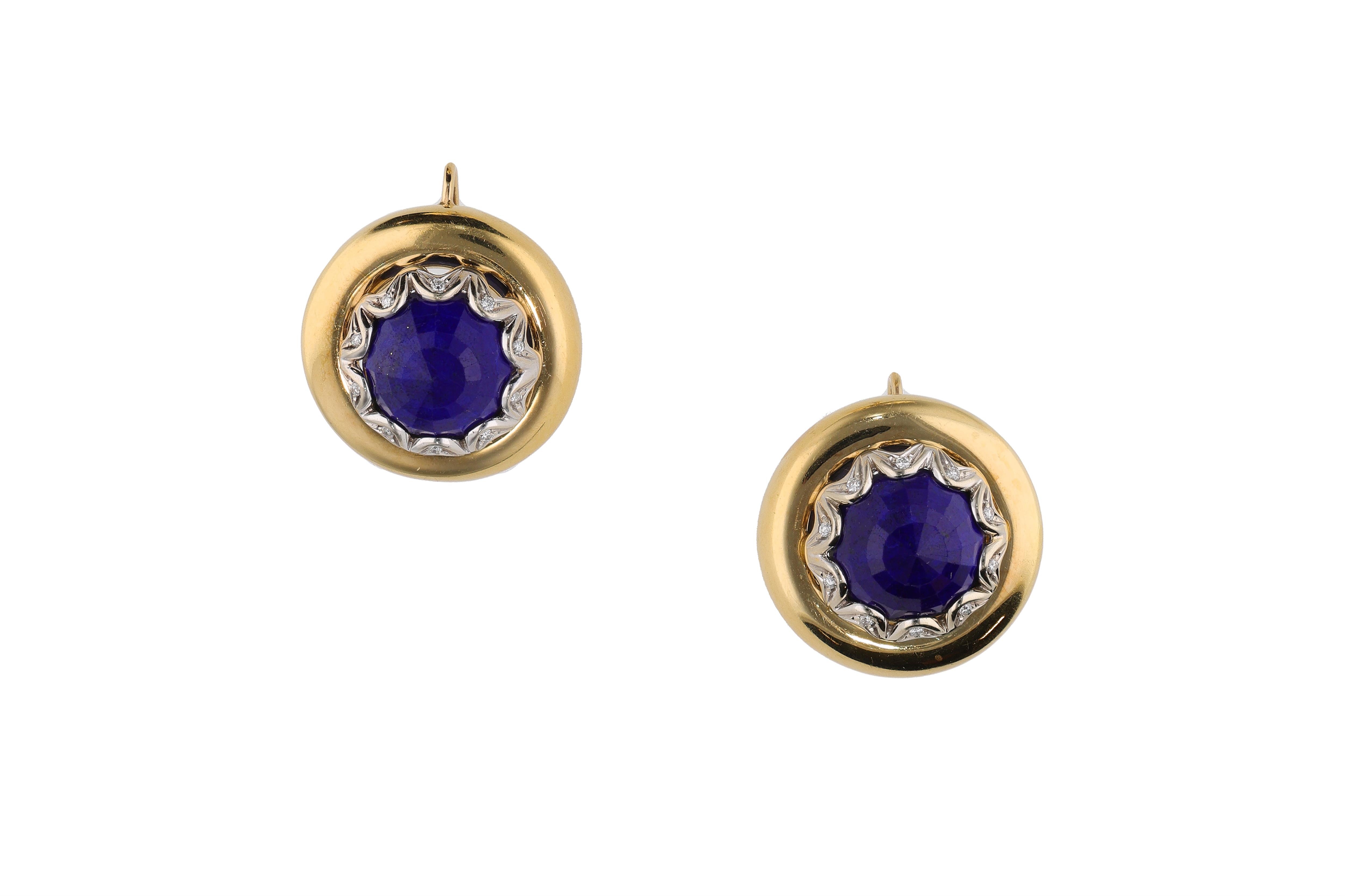 Orecchini con lapislazzuli e diamanti - Asta Preziosi