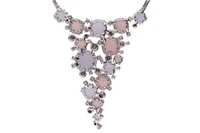 Collier con calcedoni, pietre di luna, pietre e diamanti - Asta Preziosi