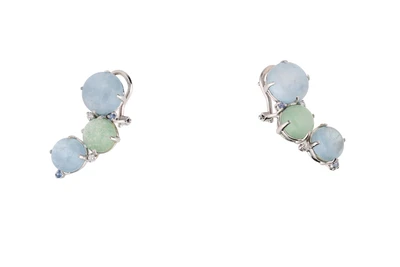 Orecchini con pietre e diamanti - Asta Preziosi