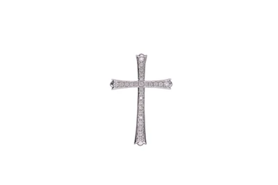 Pendente a forma di croce con diamanti - Asta Preziosi