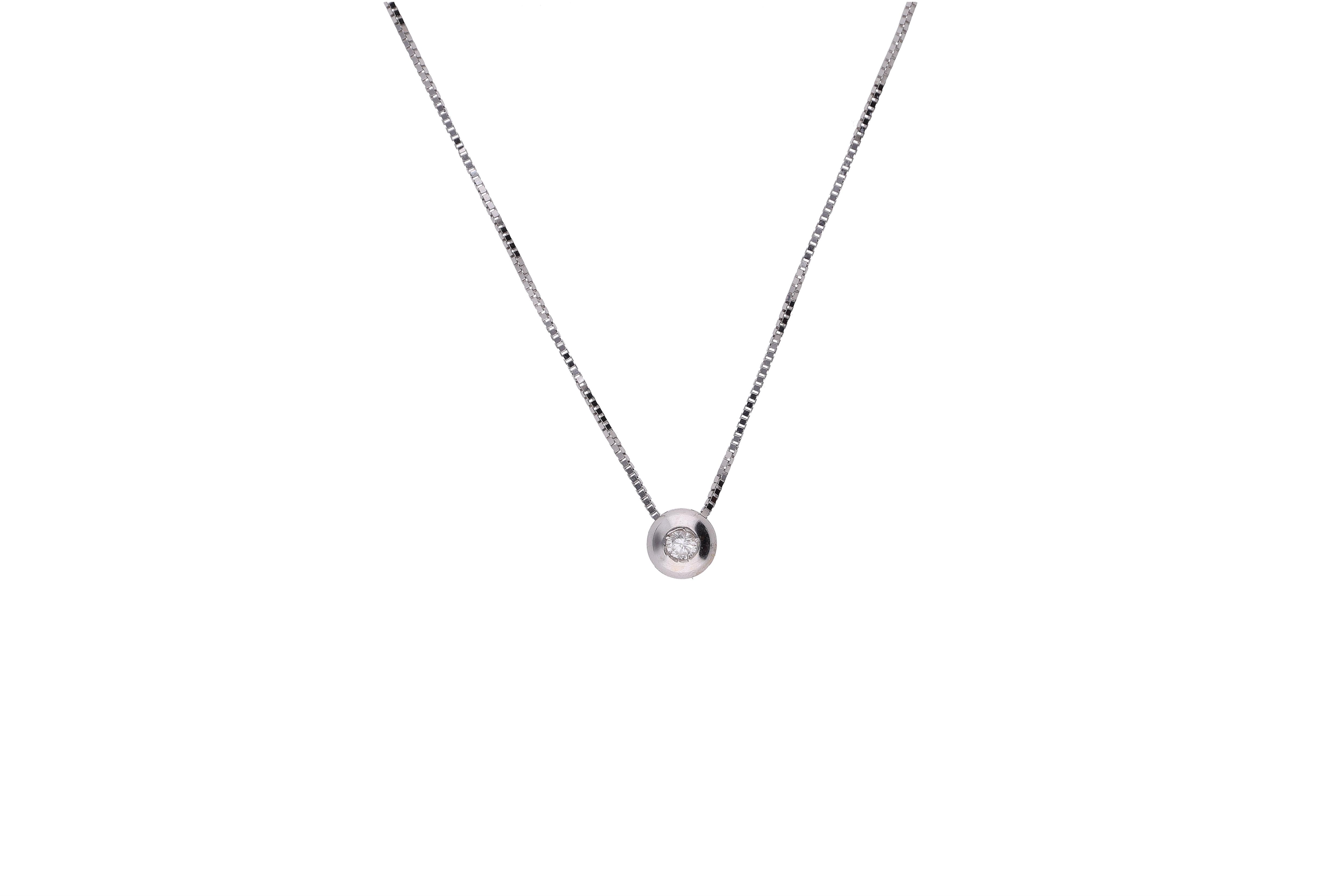 Collier con diamante - Asta Preziosi