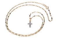 Collana con ciondolo a forma di croce con diamanti - Asta Preziosi