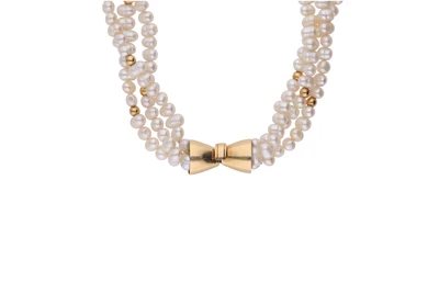 Collana con perle coltivate d'acqua dolce barocche - Asta Preziosi