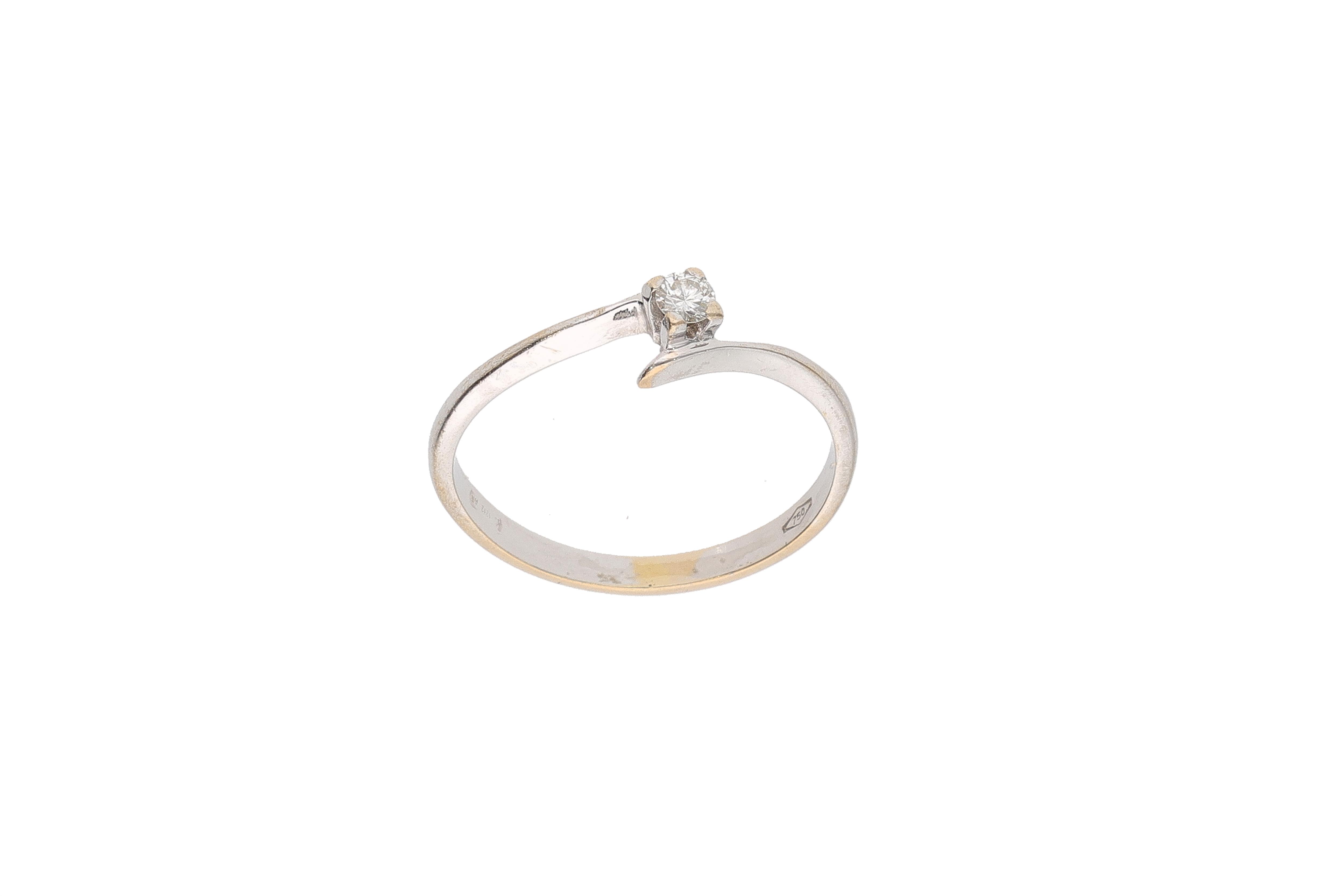 Anello con diamante - Asta Preziosi