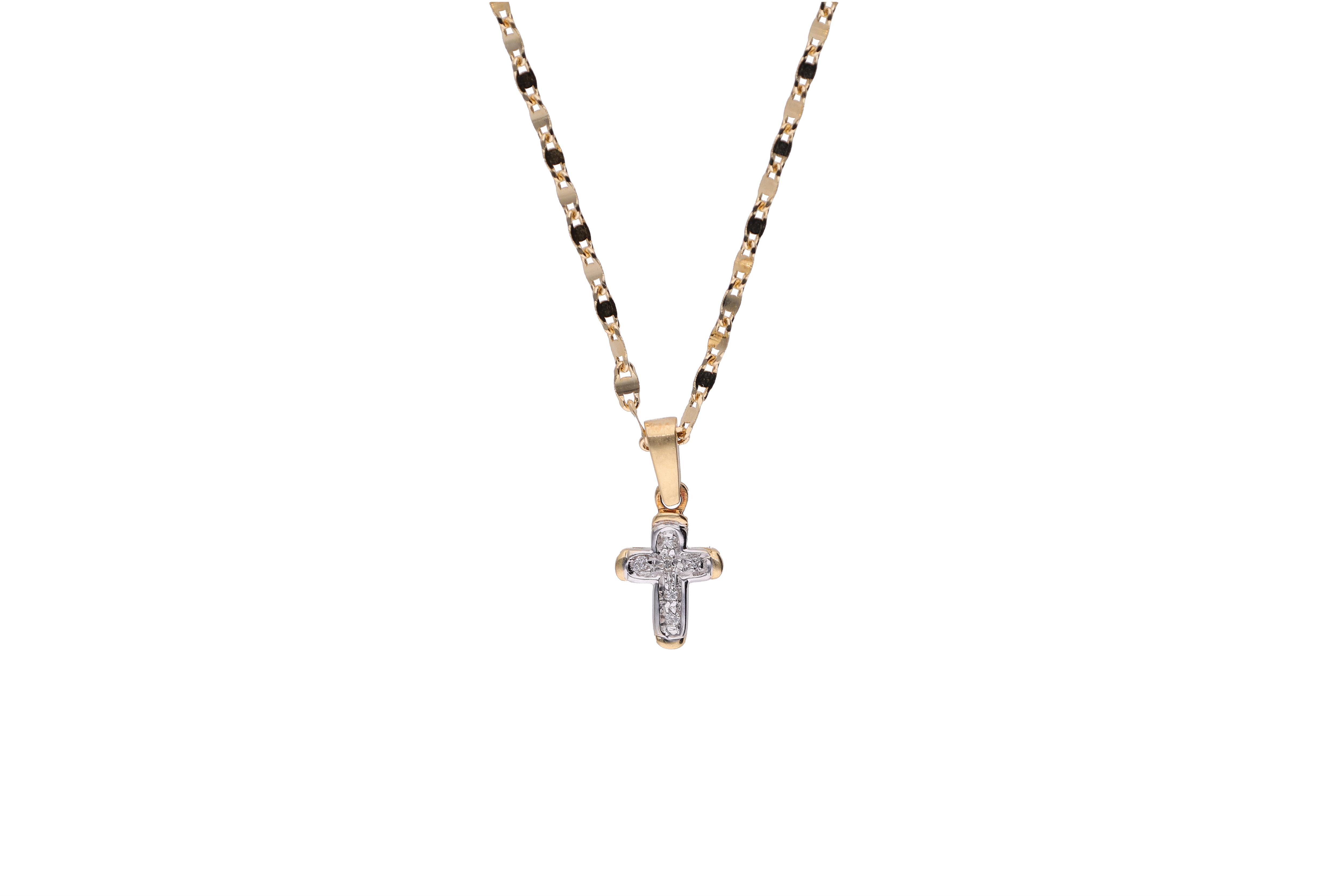 Collana con ciondolo a forma di croce con diamanti - Asta Preziosi