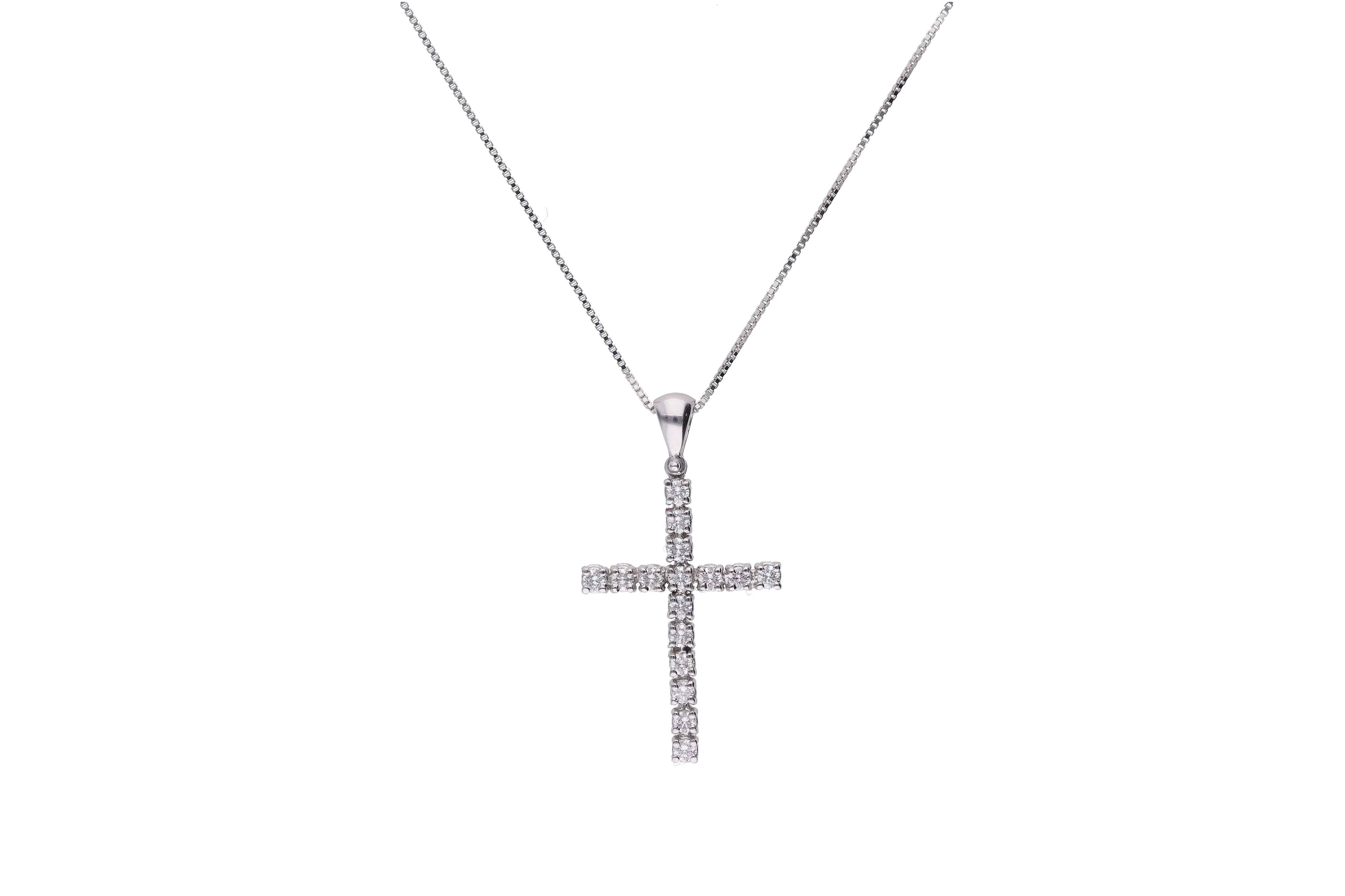 Collana e croce con diamanti - Asta Preziosi Collana e croce con diamanti - Asta Preziosi