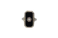 Anello Liberty con onice e diamante - Asta Preziosi