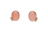 Paio di orecchini con diamanti e corallo - Asta Preziosi