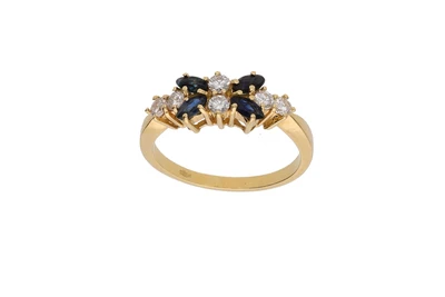 Anello con zaffiri e diamanti - Asta Preziosi